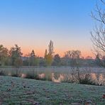 Le lac de Mauvezin à l’aube 