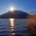 Le " lac de Pelleautier " miroir du Soleil couchant...( Hautes-Alpes )