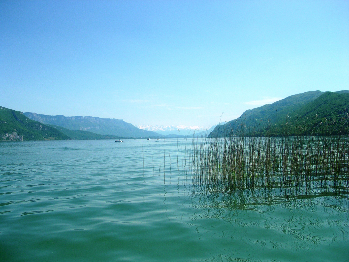 le lac en arrivant par le canal de saviere