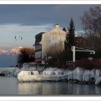 Le Lac Léman , par grand froid