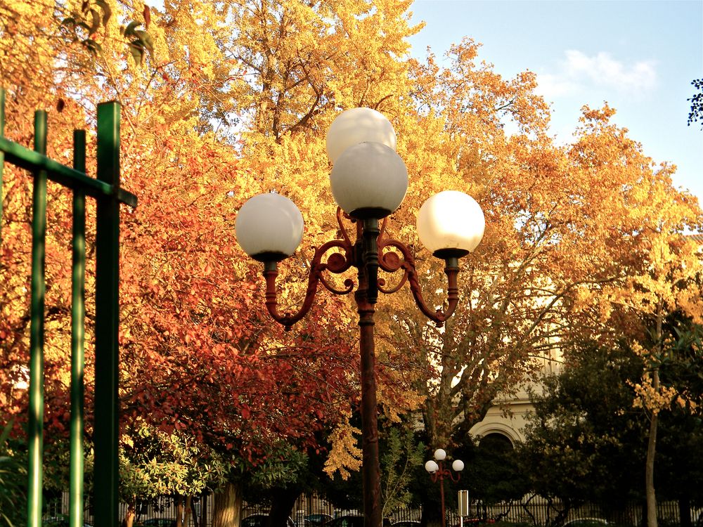 Le lampadaire éclairé