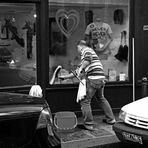 Le laveur de vitres , quelque part à Paris