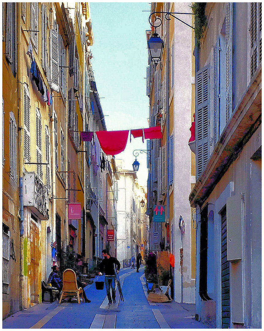 Le linge rouge