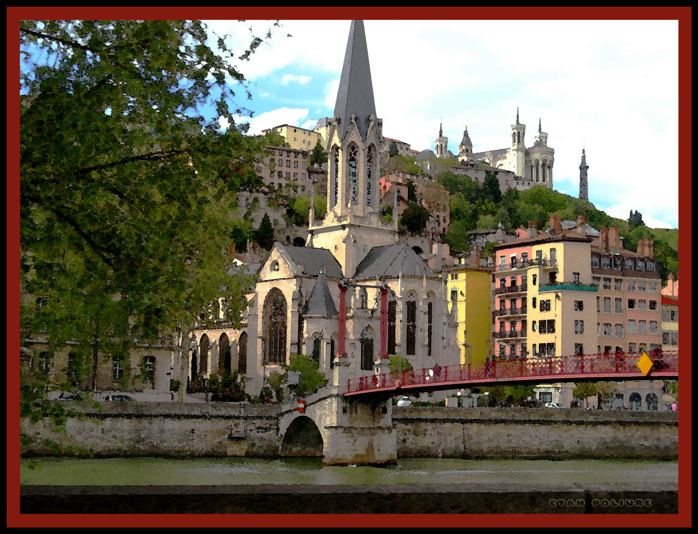 Le long des bords de la Saône