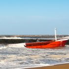 Le Luno fait naufrage à Anglet. L'avant échoué sur la plage