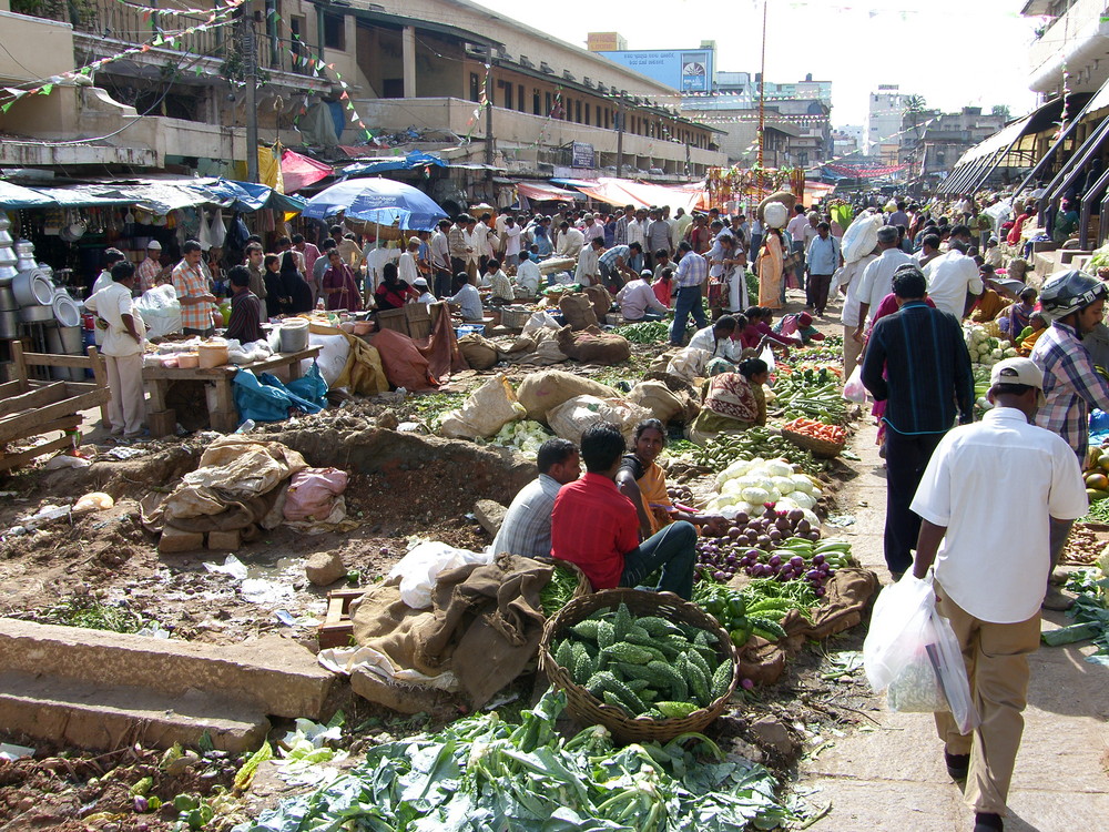 Le marché à Bangalore