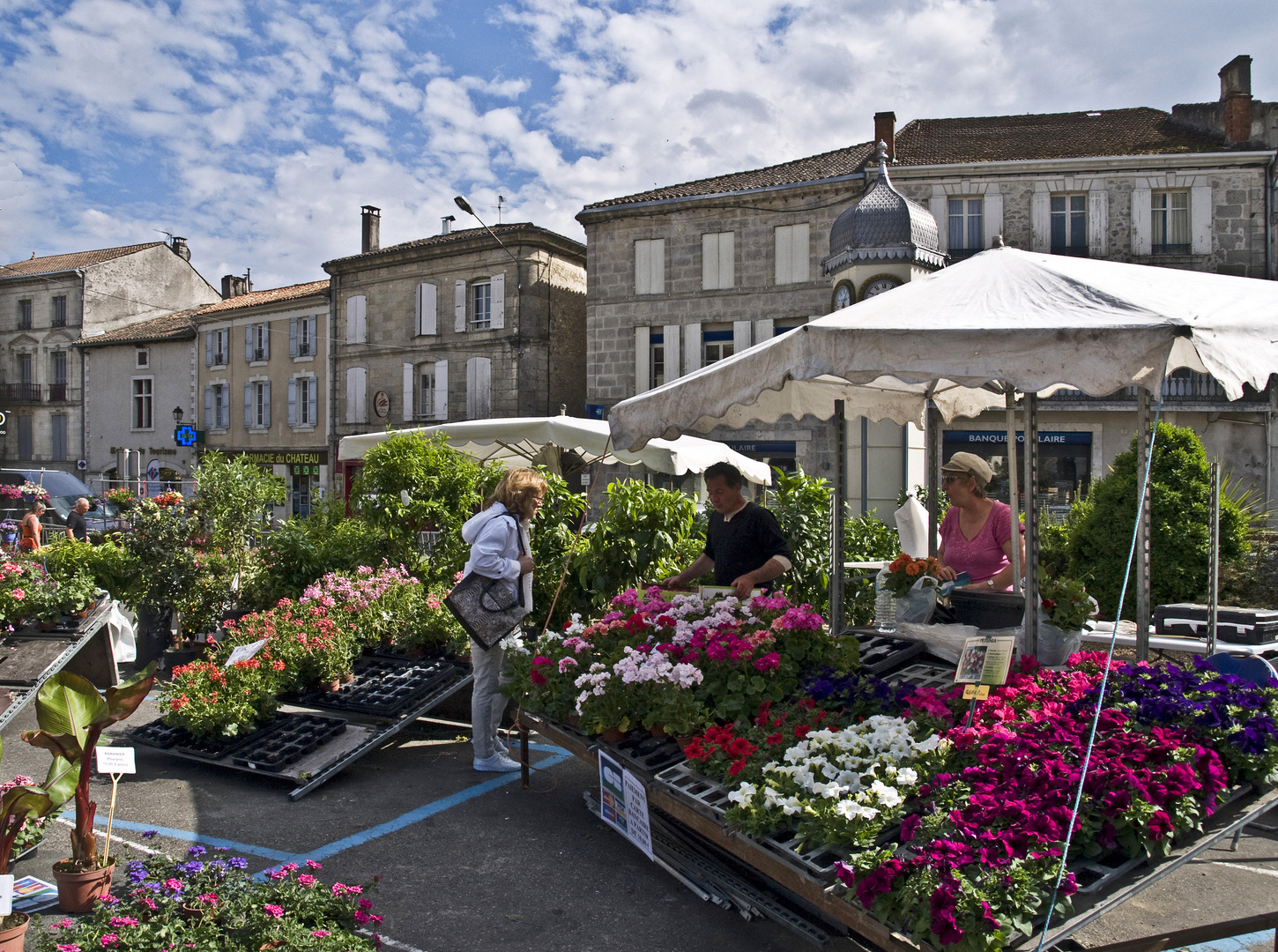 Le marché aux fleurs de Nérac