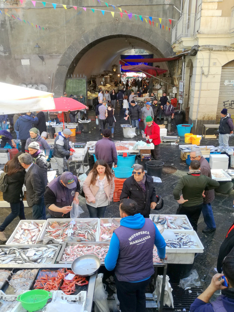 Le marché aux poissons, Catane