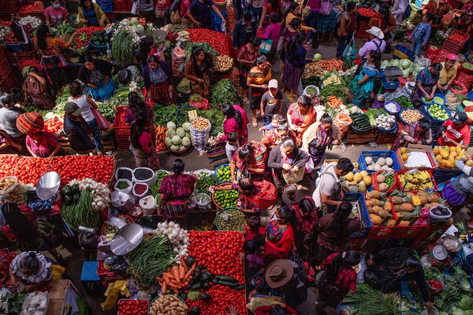 Le marché de Chichicastenango.