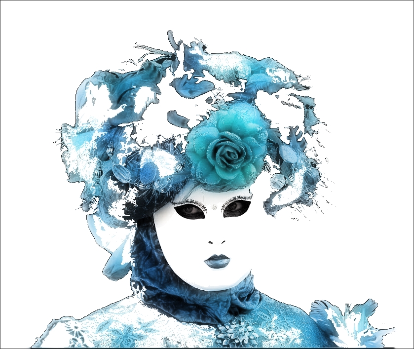 Le masque à la rose bleue !