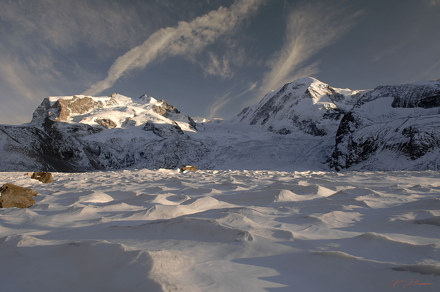 Le massif du Mont Rose et le Lyskamm