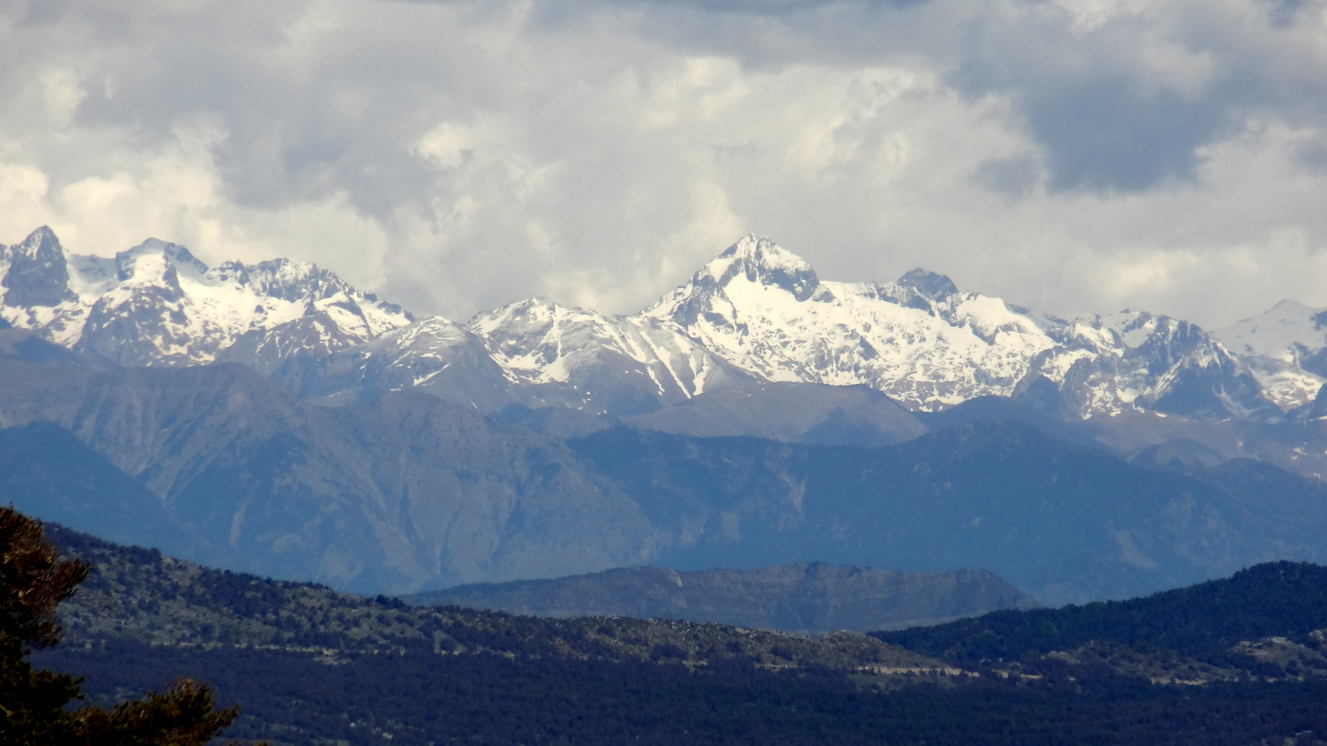 Le Mercantour depuis l'Audiberghe