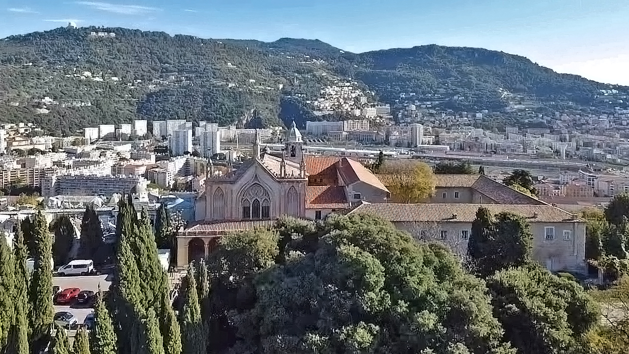 Le Monastère de Cimiez vu des airs