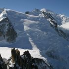 le mont blanc depuis la vallée blanche