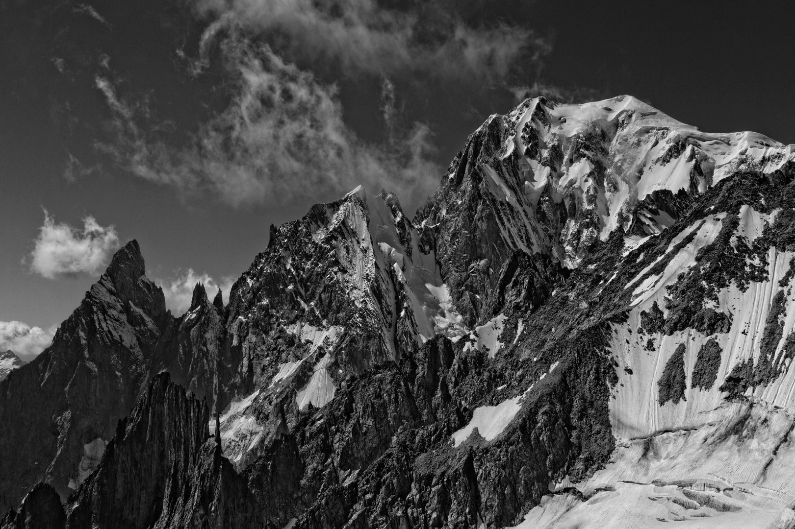 Le Mont-Blanc, vu depuis le refuge Torino.