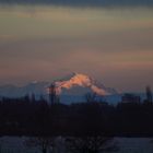 Le mont blanc vu du bord de la sâone