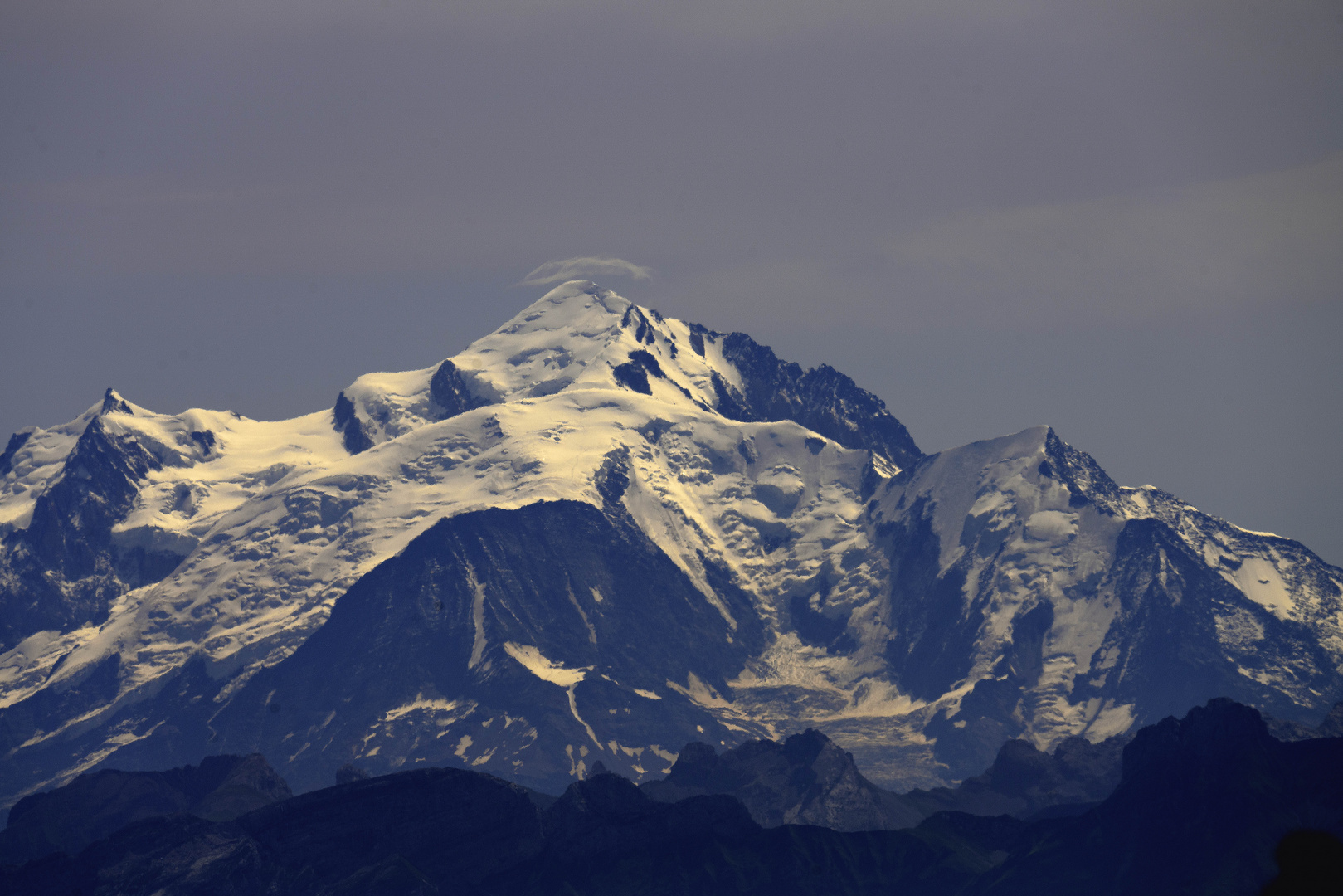 Le Mont-Blanc, vue du Crêt de la Neige, Monts du Jura