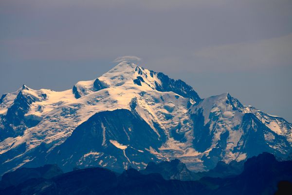 Le Mont-Blanc, vue du Crêt de la Neige, Monts du Jura