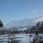 Le Mont Revard depuis le lac du Bourget