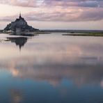 Le Mont Saint Michel am Abend bei Springtide