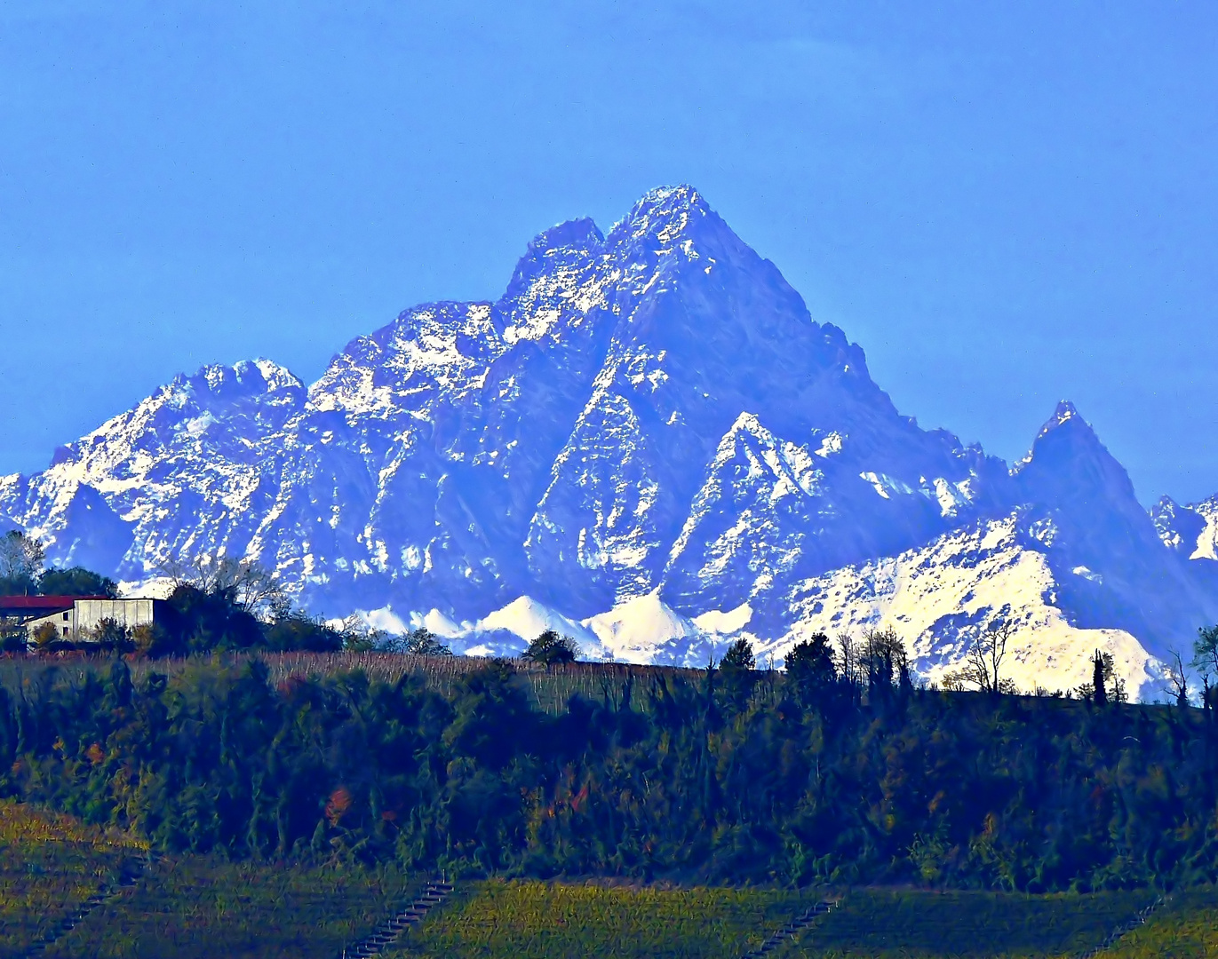 Le montagne viste da lontano: il Monviso