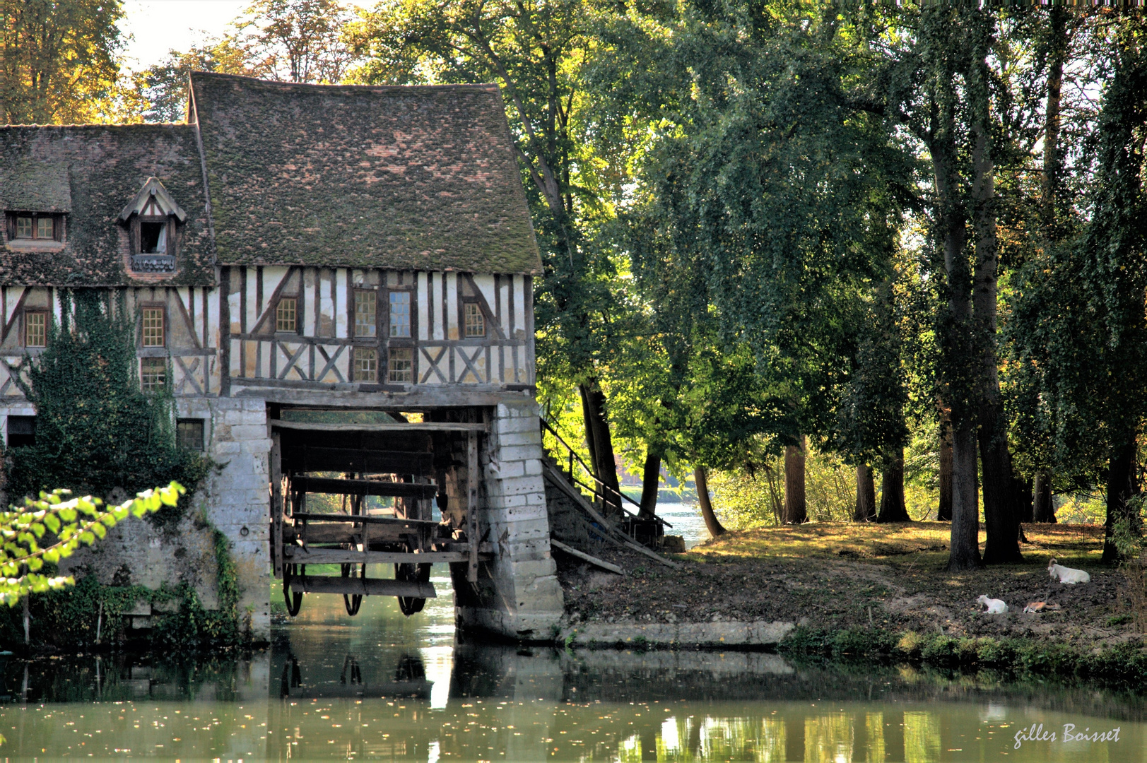 le moulin à roue pendante d'Andé