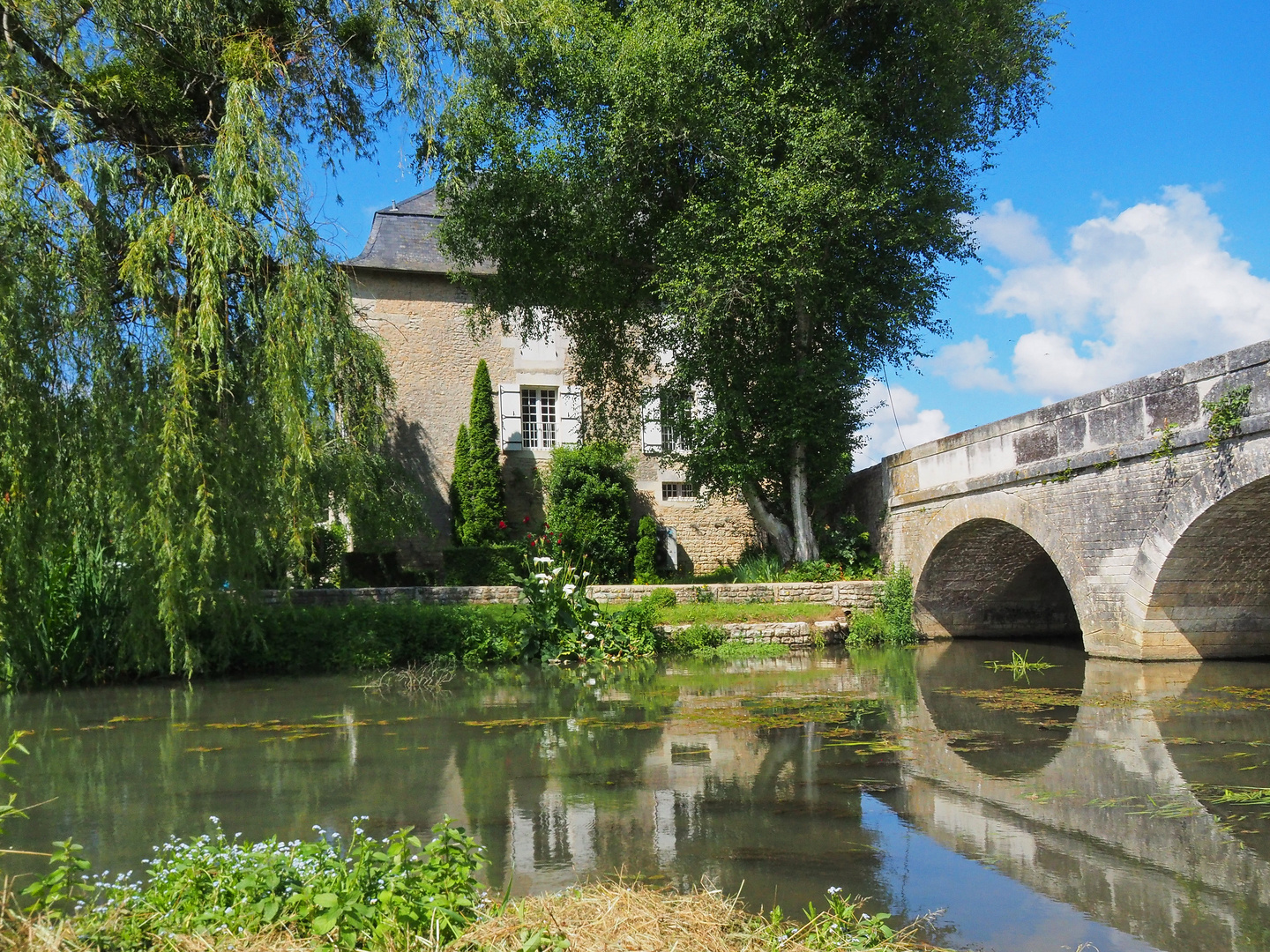 Le moulin de Comporté sur la Charente (Vienne)