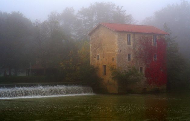 Le Moulin de Gauge dans la brume - Condom