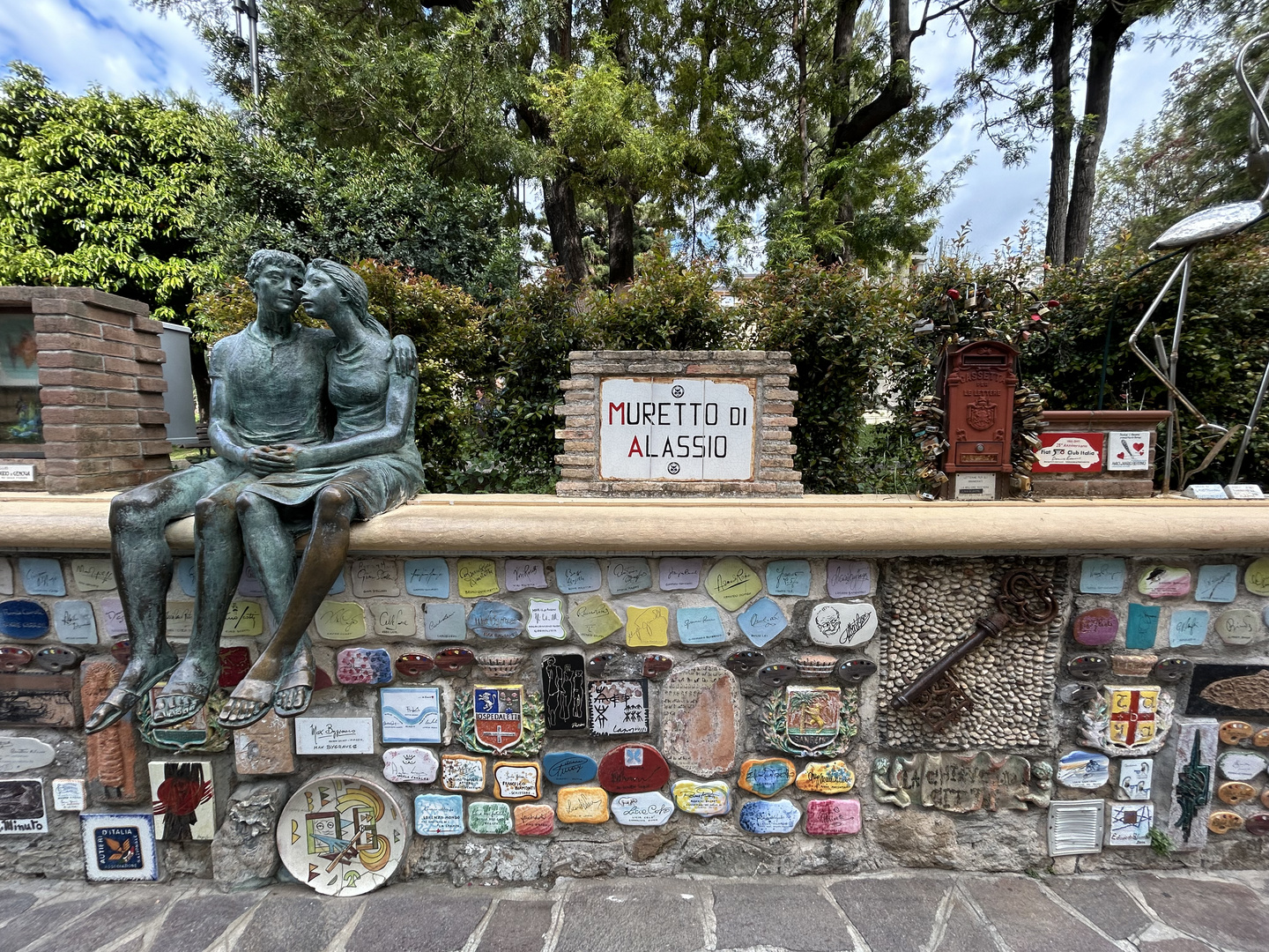 Le mur d’Alassio, province de Savone, Italie