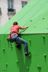 Le mur d'escalade 