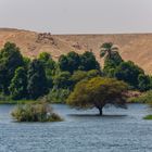 Le Nile, la frêle oasis... et le désert.