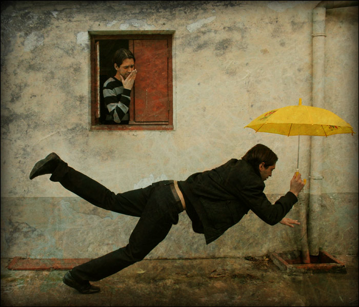 Le parapluie jaune - Street version