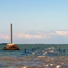 Le passage du Gois à Noirmoutier : chaussée submersible à marée haute.