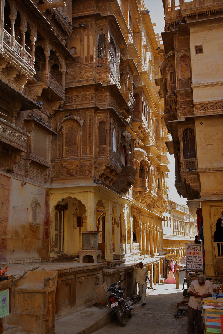 Le Patwon Ki Haveli, palais du centre de Jaisalmer, Rajasthan.