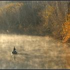 Le pêcheur dans la brume