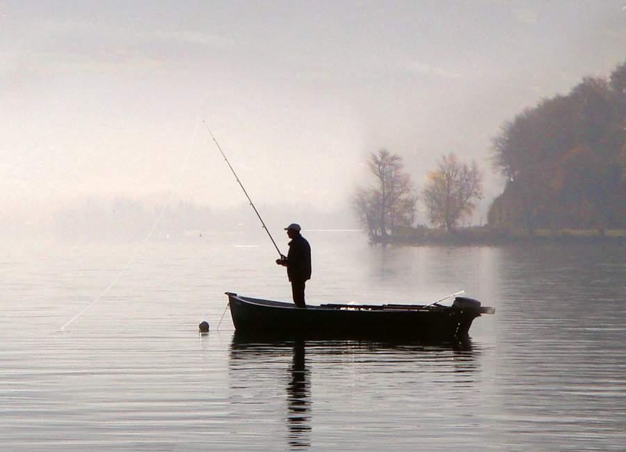 Le pêcheur du lac d'Annecy