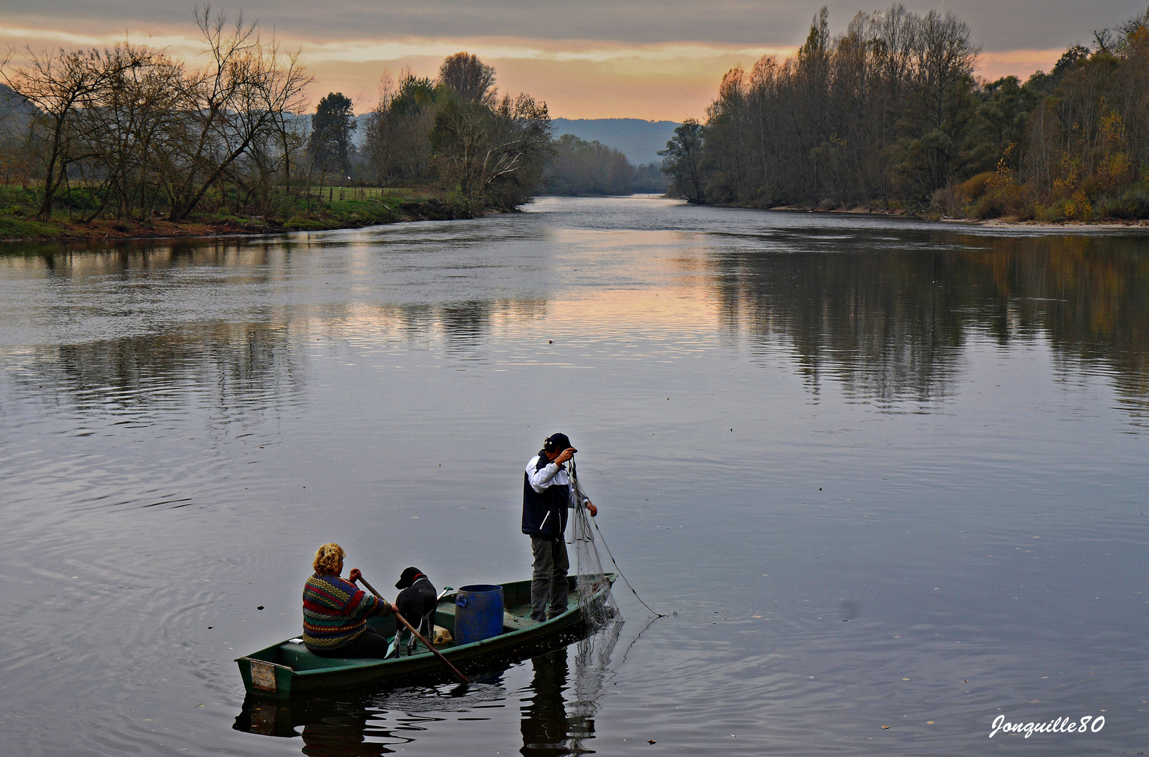 le pécheur sur la Dordogne