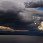 Le petit Lac Léman un jour d'orage, vu depuis les quais de Genève