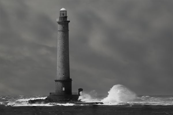 Le phare de Goury dans la tourmente.