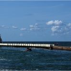 Le phare de Hossegor vu de l’Estacade de Capbreton