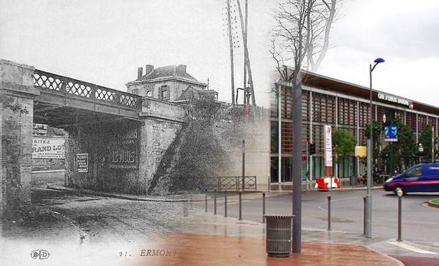 Le pont de la gare d'Ermont-Eaubonne...hier et aujourd'hui