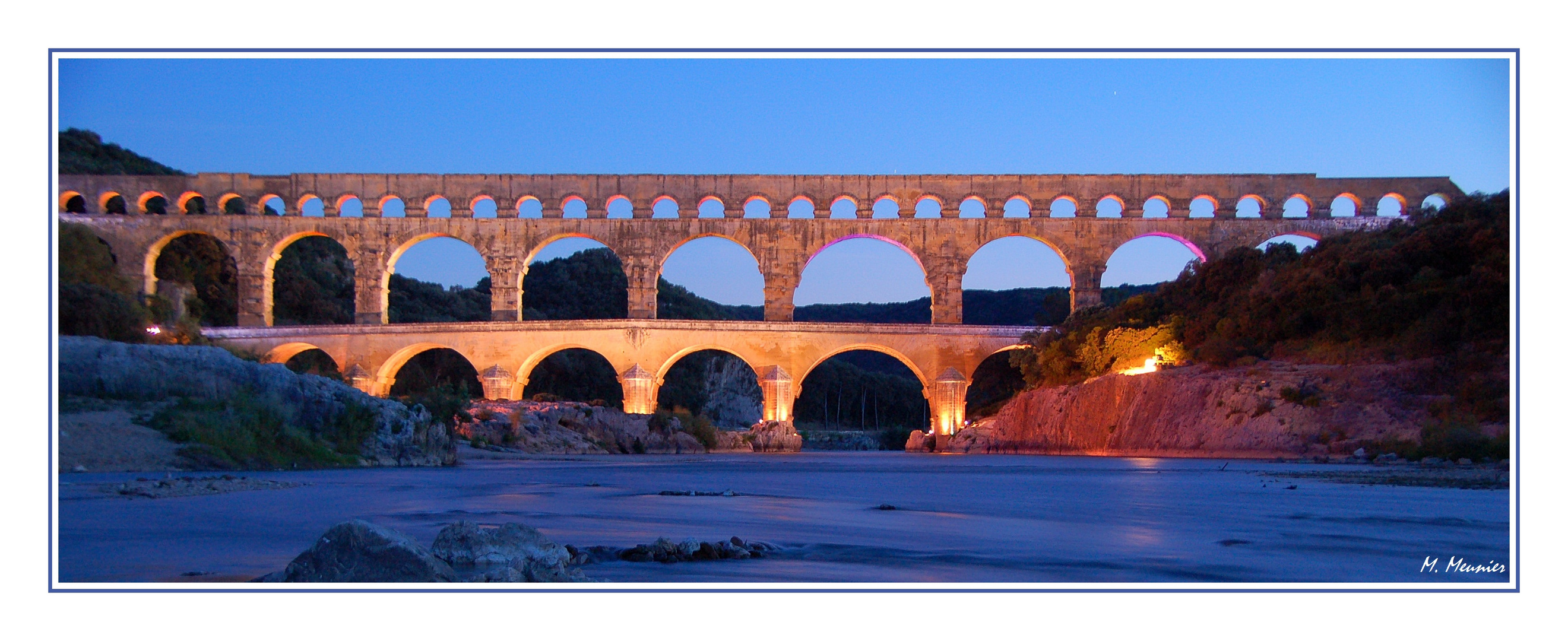 Le pont du gard et ses illuminations