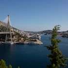 Le pont Franjo Tudman et l'entrée du port de Dubrovnik.