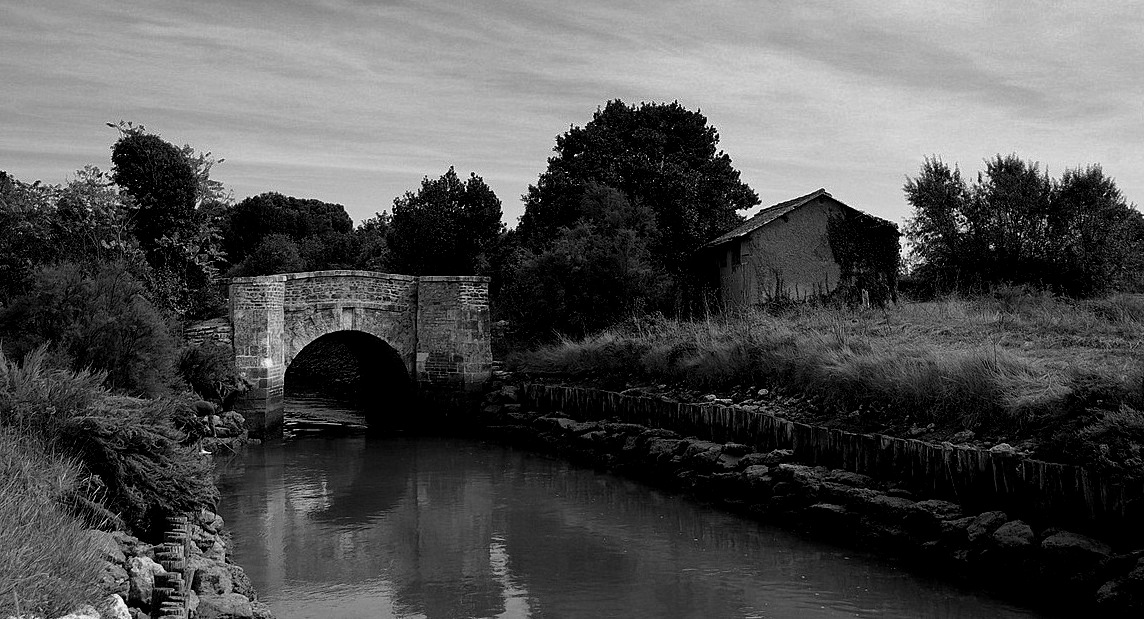 Le Pont Napoléon et le chenal de Brande.