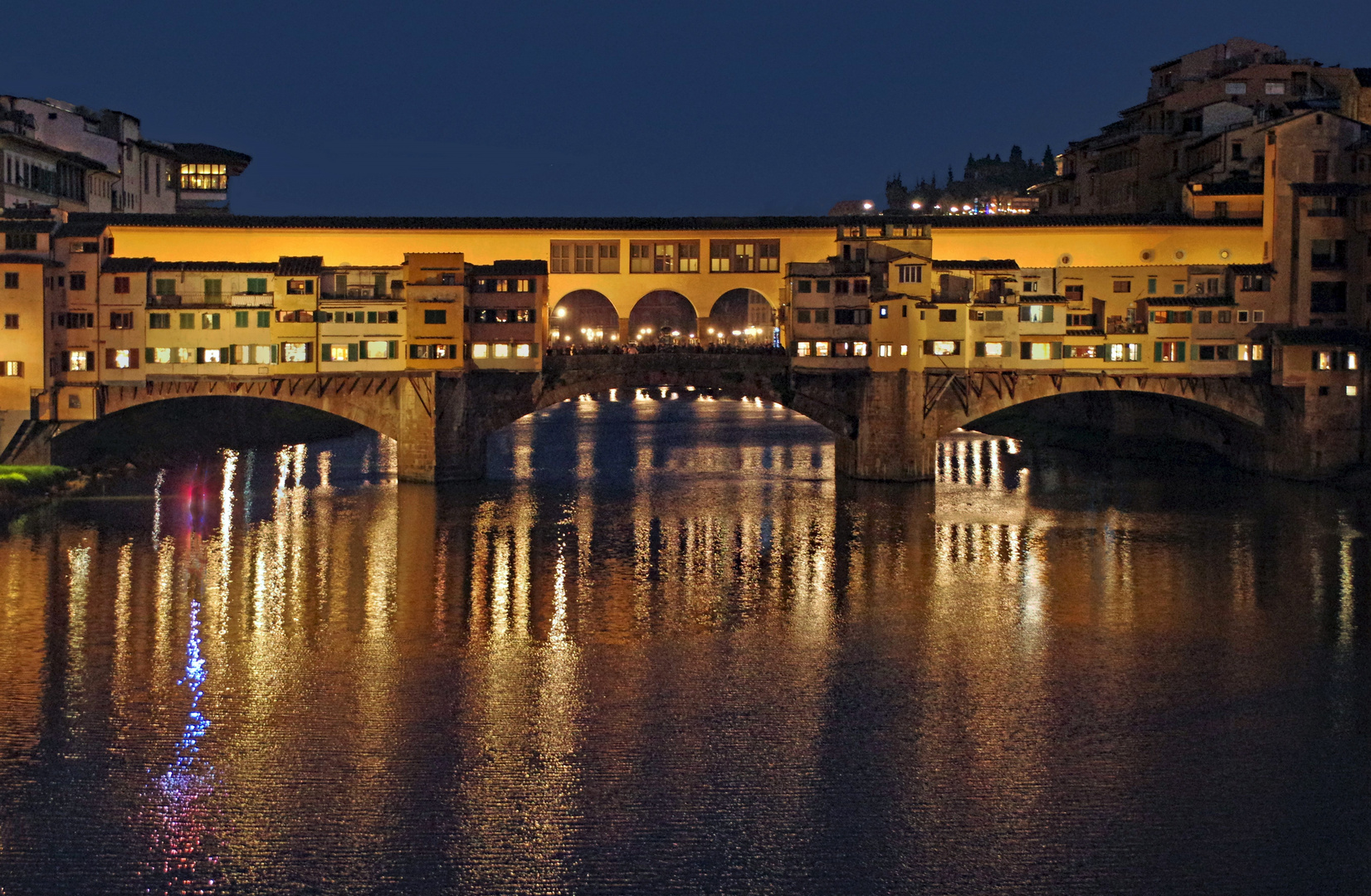 le ponte vecchio à  l heure bleu ...