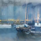 Le port d Honfleur (Aquarell)