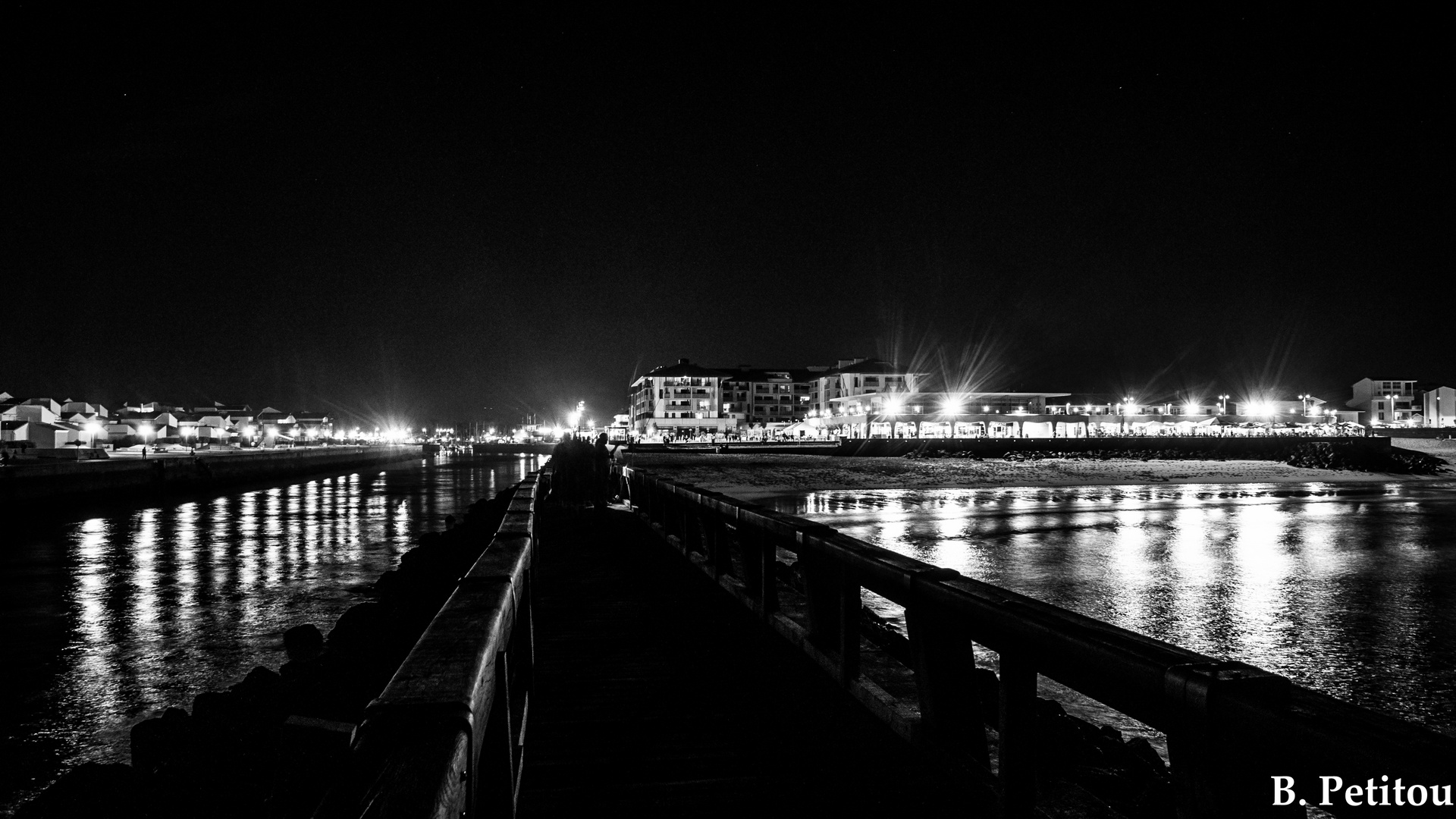 Le port de Capbreton depuis l'estacade