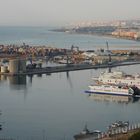 Le port de Malaga au petit matin.