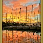 Le port de Saint-Raphaël au coucher de Soleil