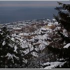 le port de Thonon les bains ,sous la neige